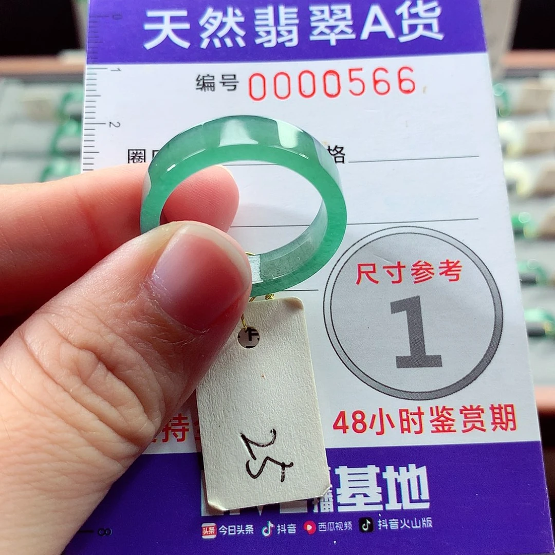 未镶嵌戒指翡翠25号