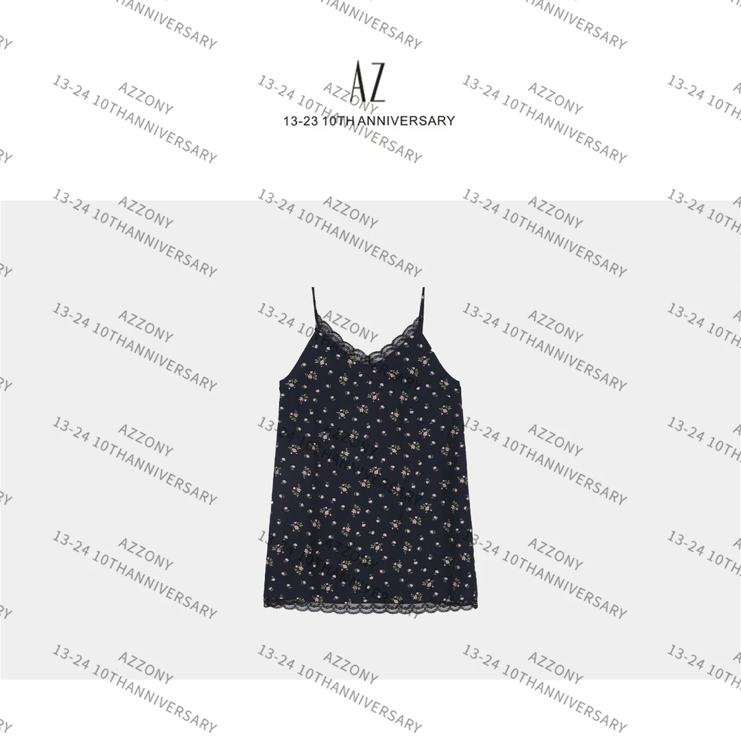 AZ-XJ 小粉花吊带裙 2025夏款NEW DA4201