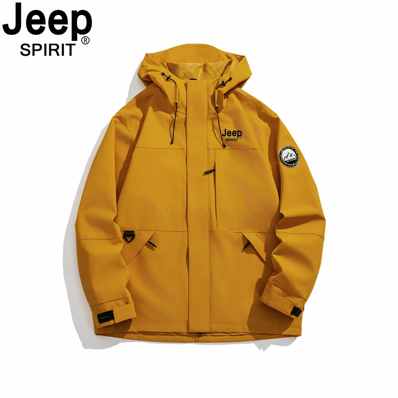 JEEP SPIRIT吉普男女同款春秋户外单冲冲锋衣多巴胺休闲百搭外套