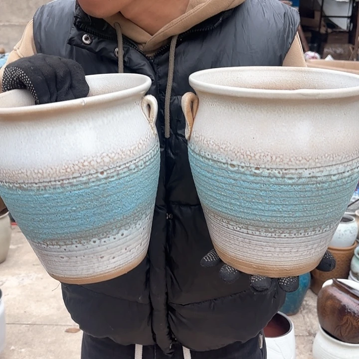 红陶泡泡两个口径19高度21