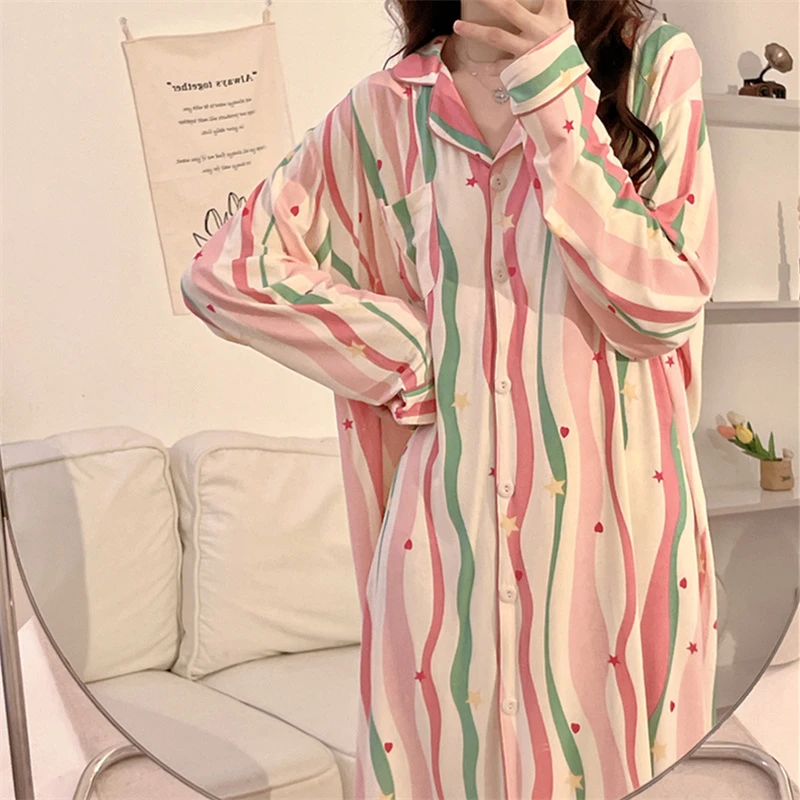 高档月子服带胸垫纯棉莫代尔家居服睡衣孕期产后月子裙款春夏季