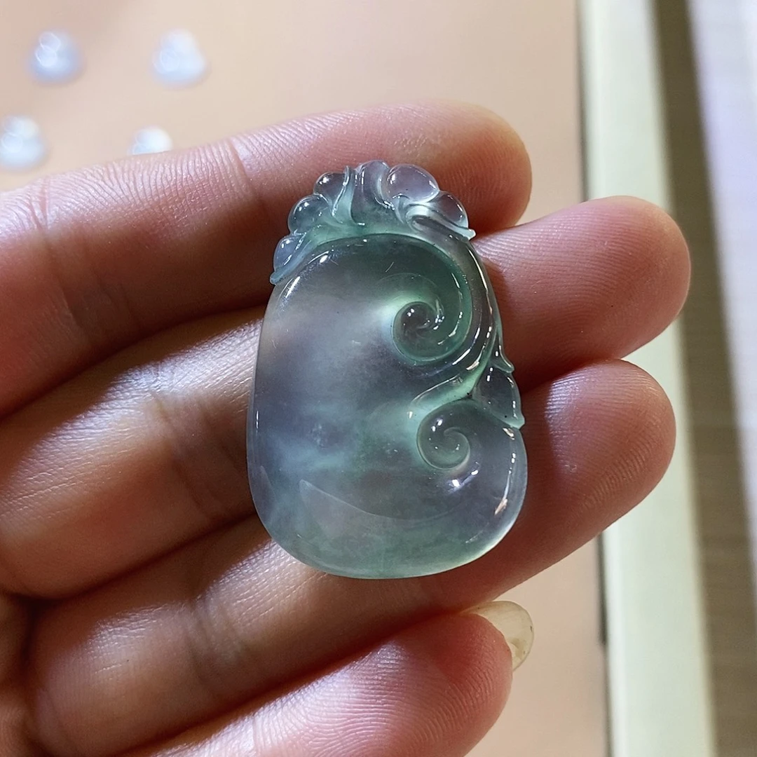 定制翡翠未镶嵌翡翠吊坠