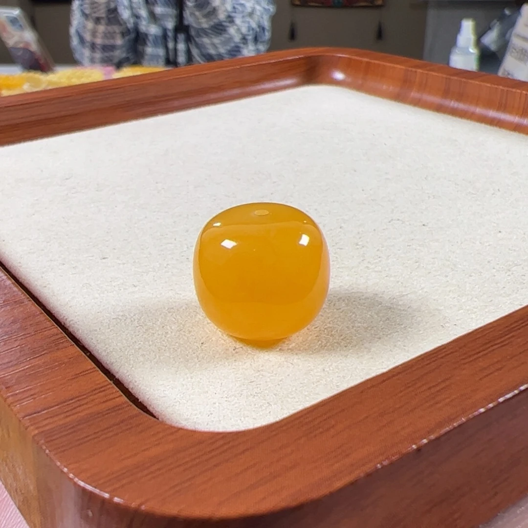 裸石蜜蜡未镶嵌16.3mm焦皮鸡油红浓蜡老型tt