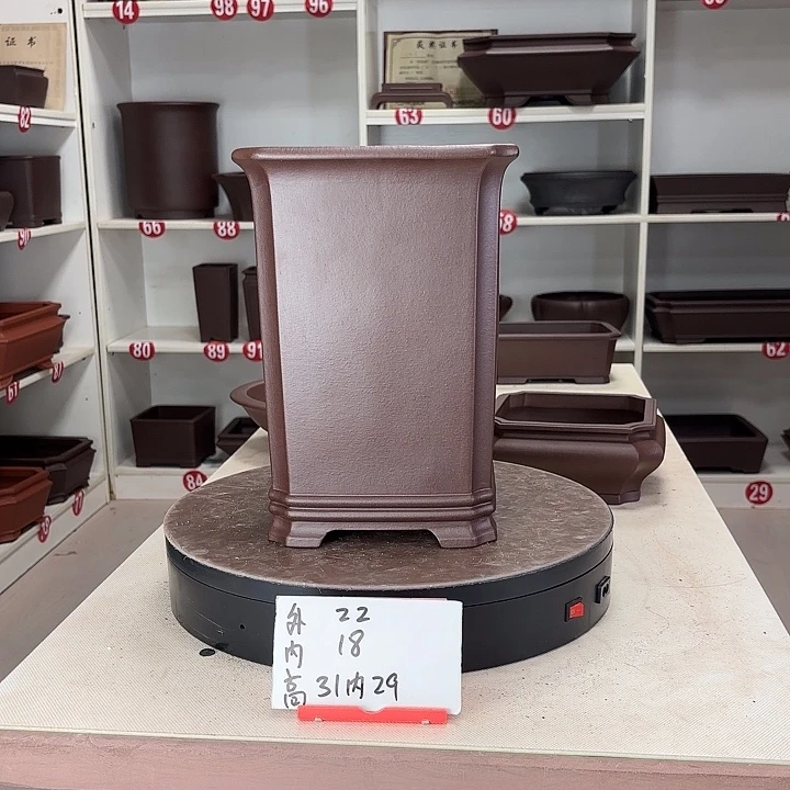 花盆紫砂切角千筒