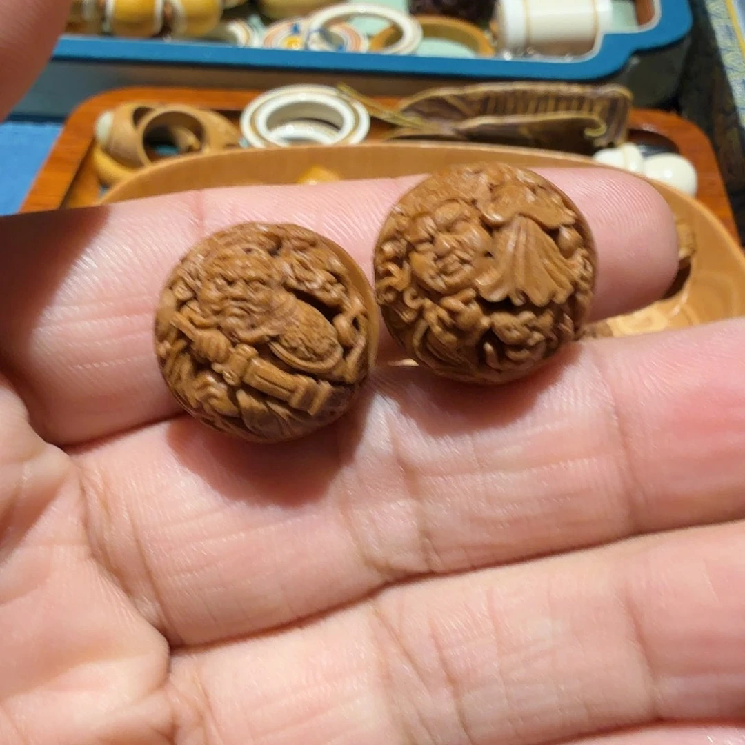 桃***店橄榄核手串/手链核雕艺术