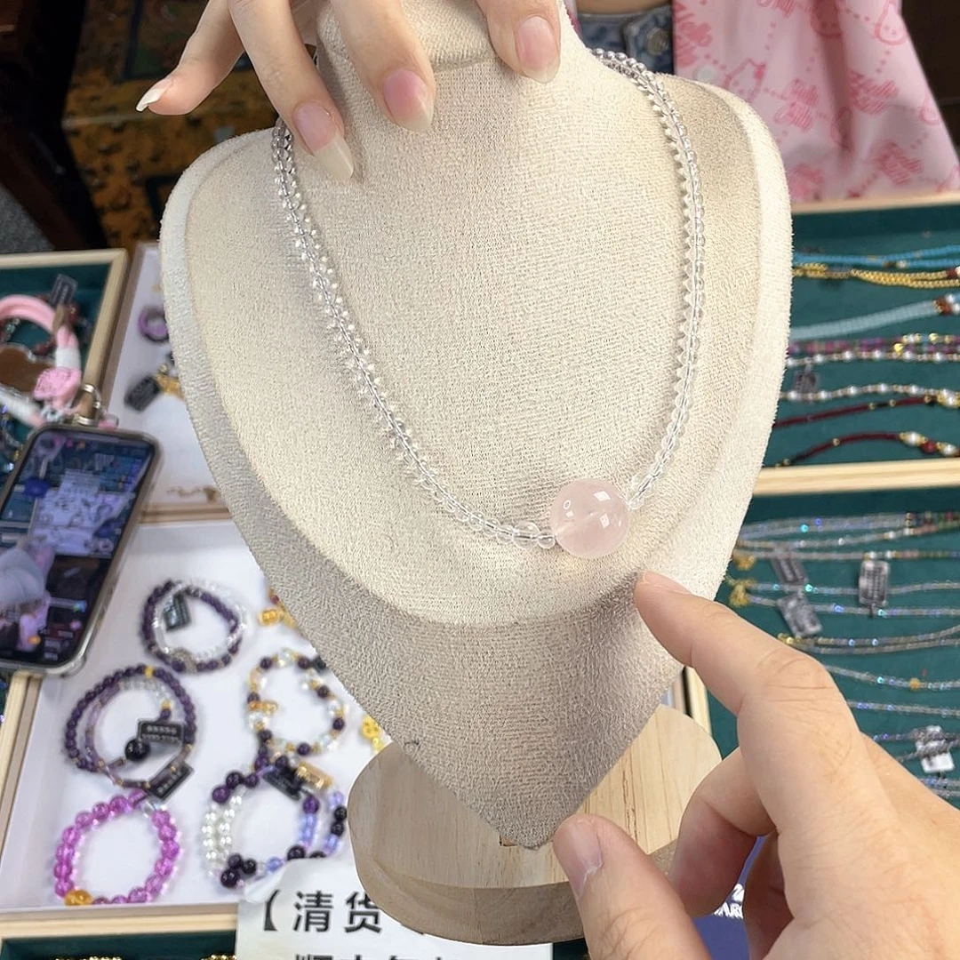 水晶手链银S925镀金镶嵌
