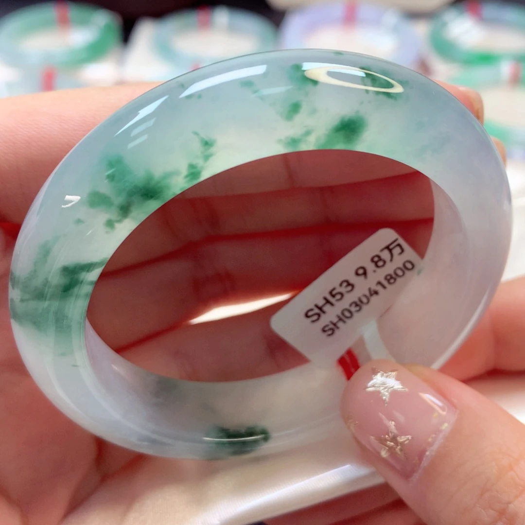 未镶嵌手镯翡翠43号正圈77