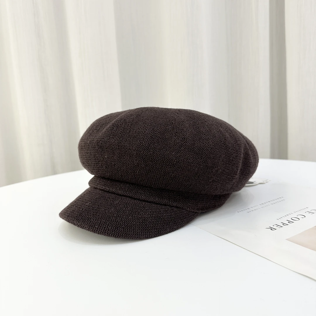 和纸女羊毛秋冬报童帽子女大头围显脸小贝雷帽画家帽八角帽