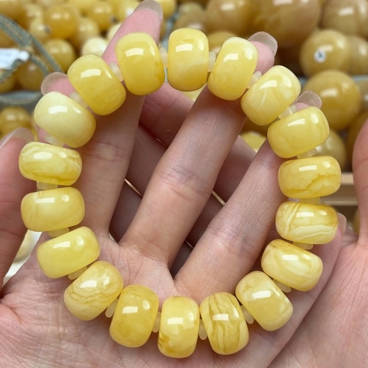 未镶嵌蜜蜡裸石15+蜜蜡手串