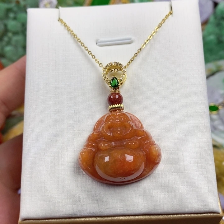 翡翠未镶嵌吊坠(赠链)