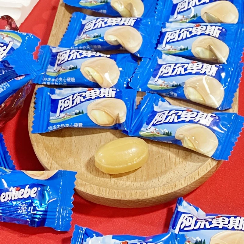 阿尔卑斯特浓牛奶夹心硬糖流心糖果牛奶味夹心糖果零食年货