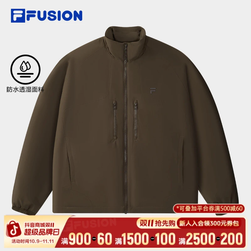 FILA斐乐【防水透湿】运动棉服男冬季保暖防风立领外套T11M545903F