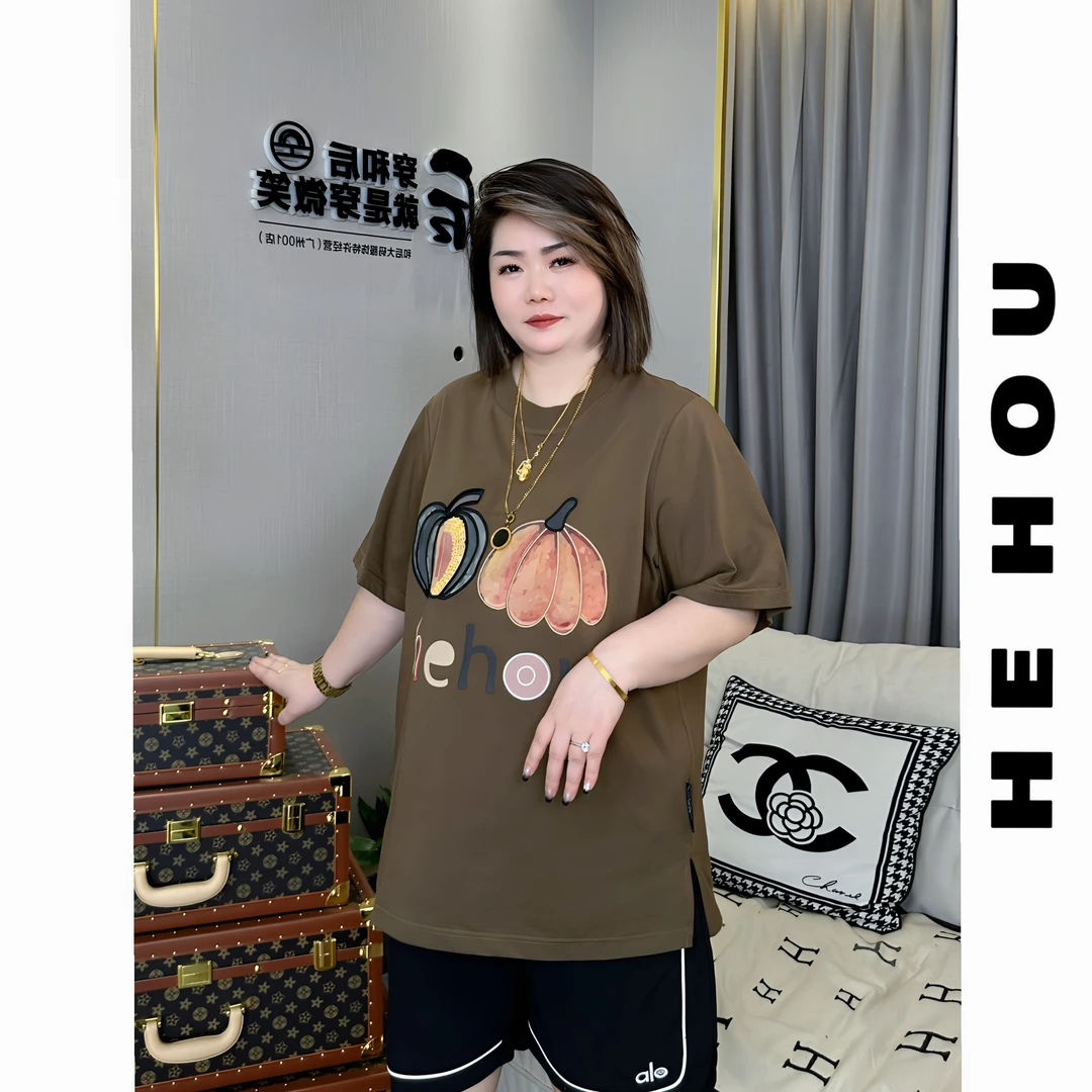 504612 和后面料自带香水香味百搭休闲时尚夏季宽松T恤