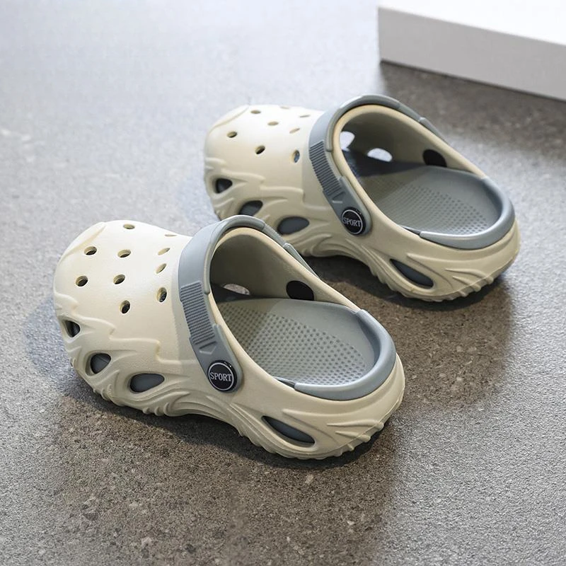 儿童洞洞鞋男童拖鞋2025夏季新款防滑软底卡通沙滩鞋男孩凉鞋防臭