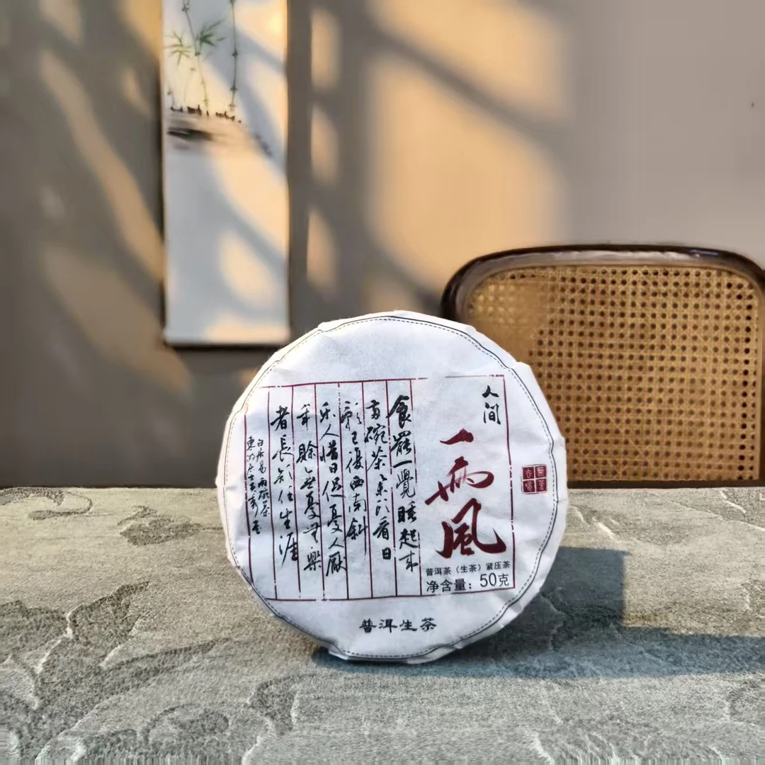 【一两风】2024年云南普洱生茶紧压茶50g（000151）{不支持试喝}