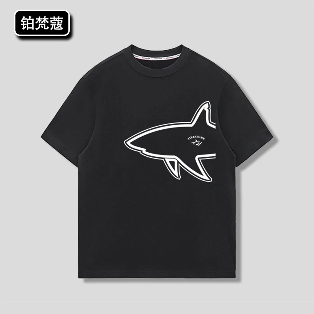 铂梵蔻男士潮流潮短袖印花夏季美式休闲T恤上衣百搭痞帅圆领纯棉