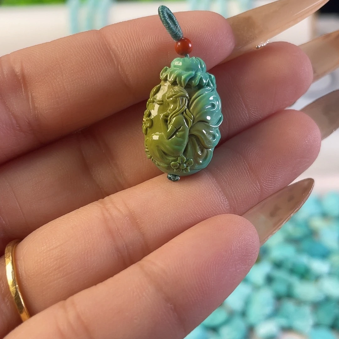 绿松石未镶嵌吊坠(不含链)