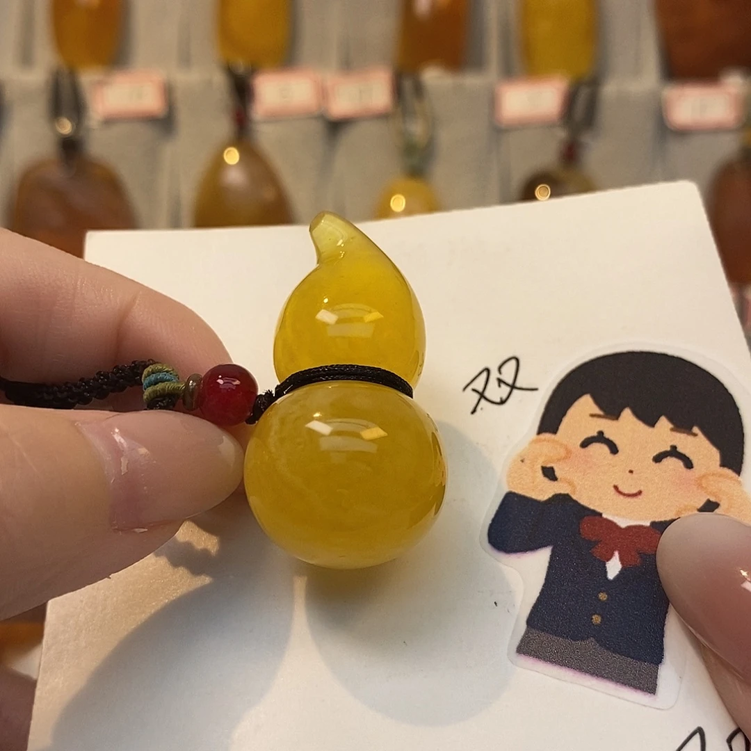 未镶嵌定制琥珀葫芦