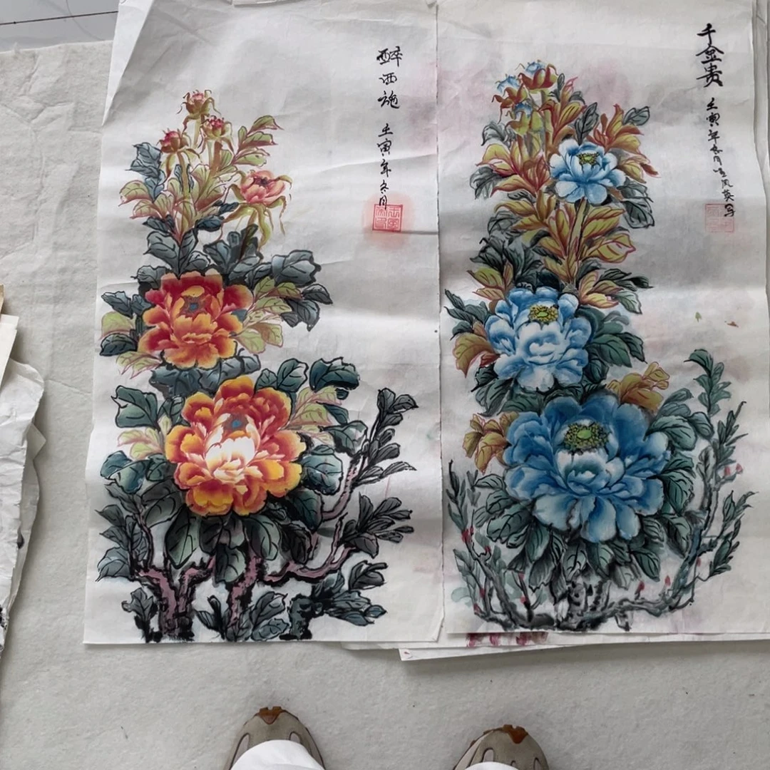 国画胡小春老师绘画