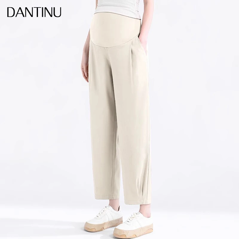 孕妇裤2024新款春夏外穿小个子哈伦裤大码宽松垂感高腰老爹裤春款
