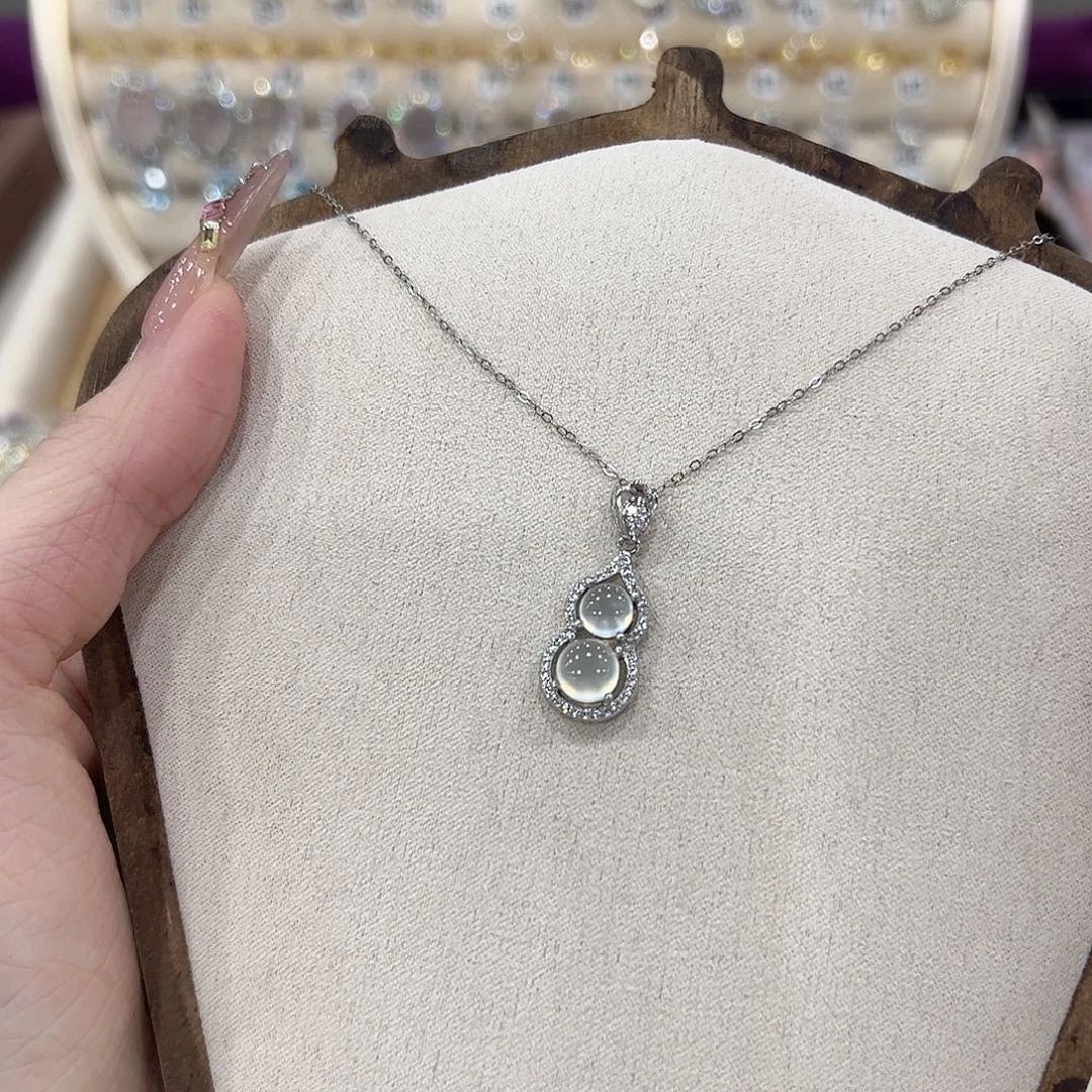 ****吖岫玉银S925镶嵌吊坠(赠链)