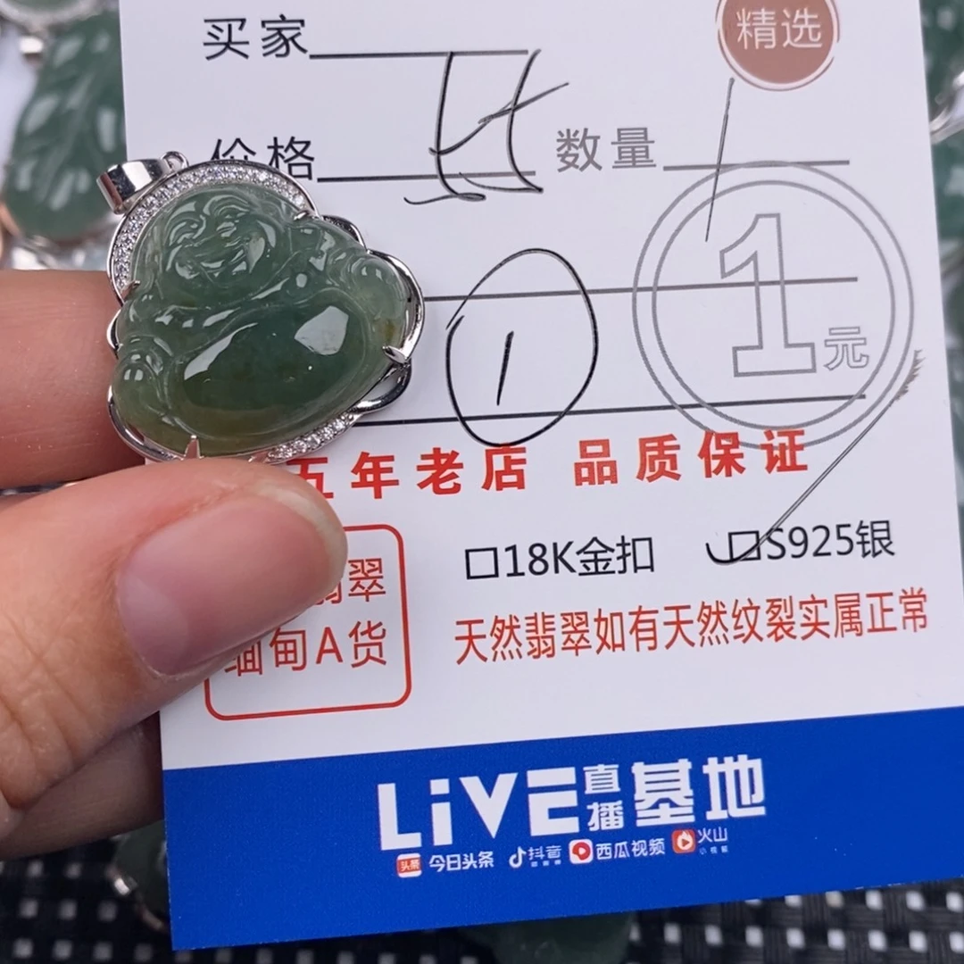 翡翠银S925镶嵌颈饰