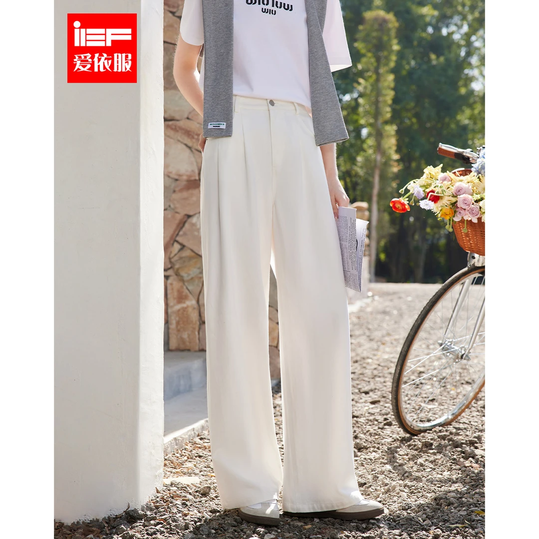 IEF/爱依服【DNA系列】2025秋季新款韩系风简约阔腿裤欧若风