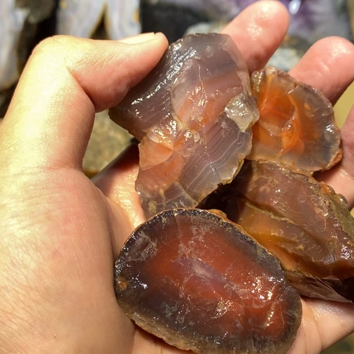 未镶嵌玛瑙/玉髓珠宝半成品