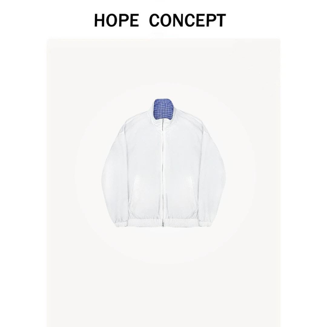 25025#HOPECONCEPT高智随性休闲入春 松弛日常拼色两面穿夹克外套