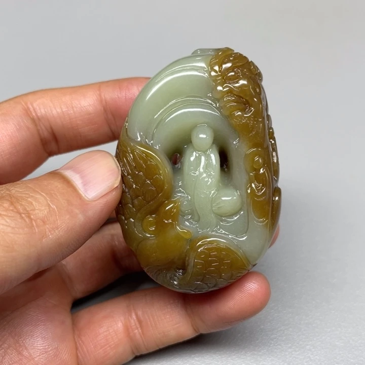 和田玉未镶嵌吊坠(不含链)宇**空