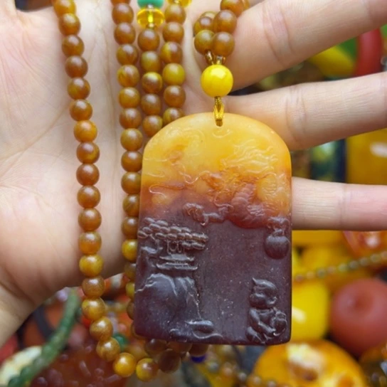 未镶嵌琥珀手链蜜蜡