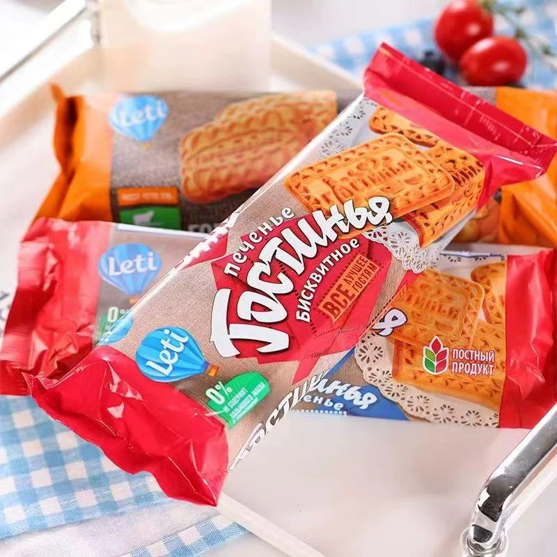 （8包）俄罗斯涅夫斯基早餐饼干奶香浓郁香酥零食176克/袋