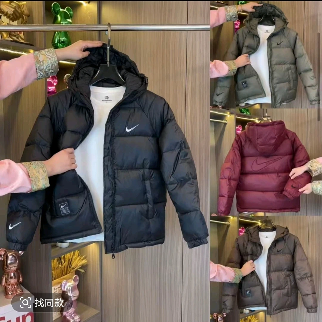 冬季休闲百搭刺绣连帽保暖棉服