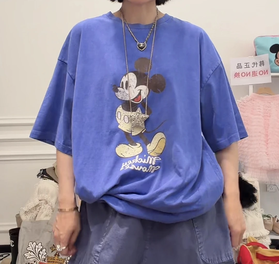 舜 韩代正品NO退换米奇水洗短袖T恤