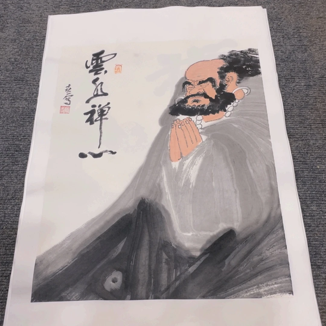 国画1.4平尺纯手绘人物国画