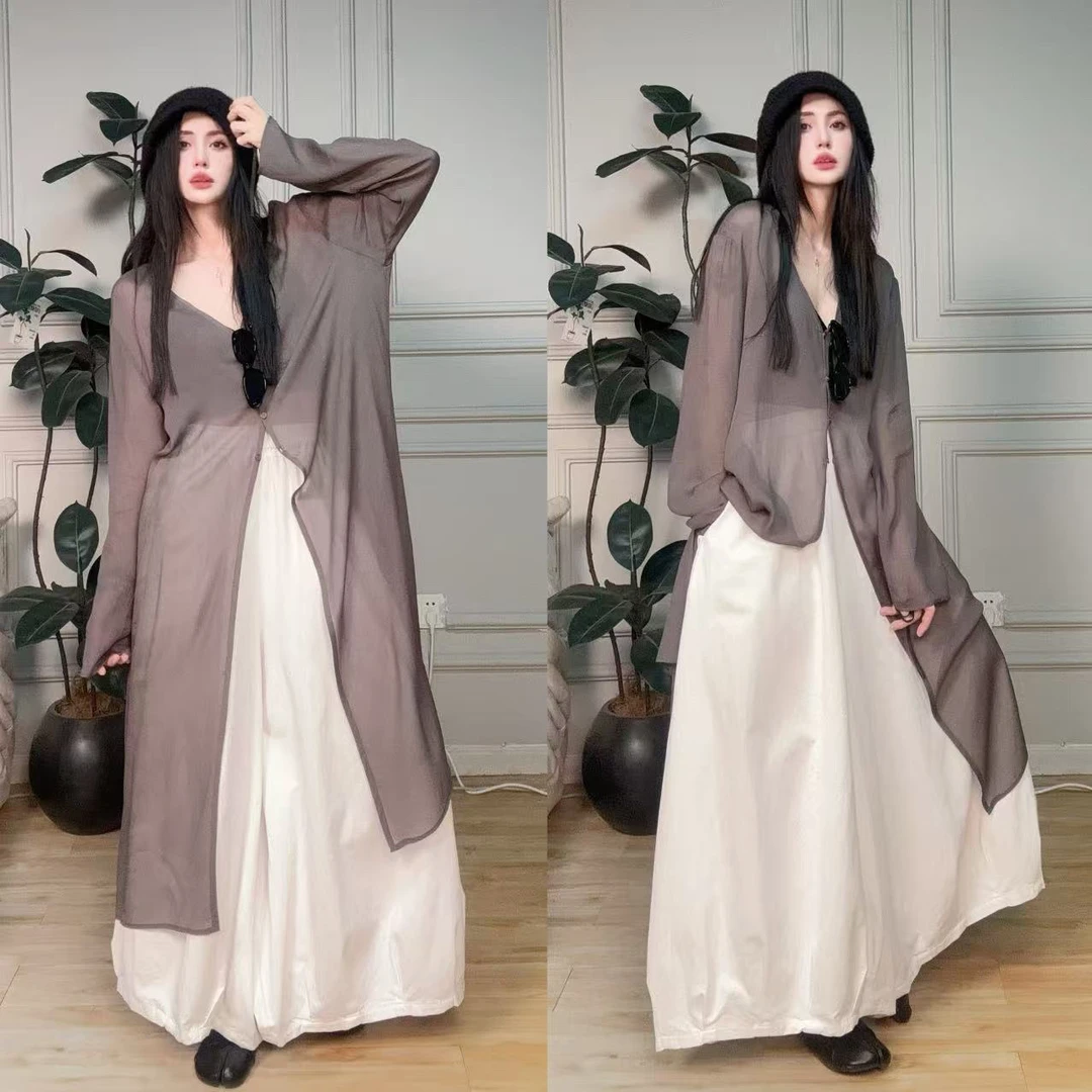 【hb】百分人丝防晒叠穿小衫