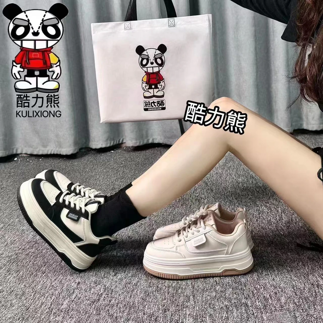 酷力熊2024新款厚底休闲小白鞋时尚百搭女鞋H188