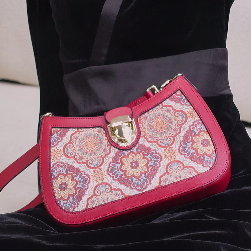 非遗宋锦腋下包2025新款新中式国风轻奢小众高级感真皮单肩斜挎包