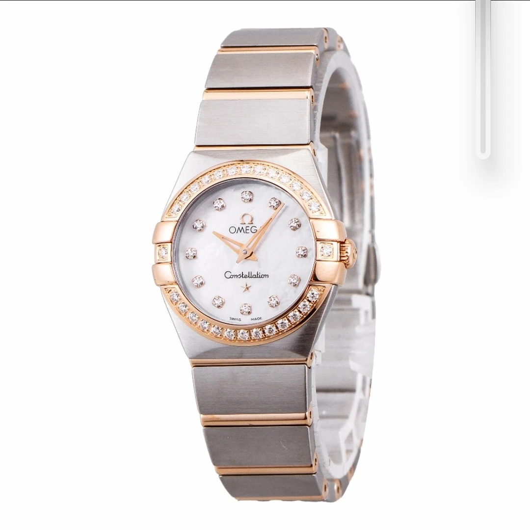 99新 Omega/欧米茄 麦麦女表 欧米茄星座钢带24mm原钻