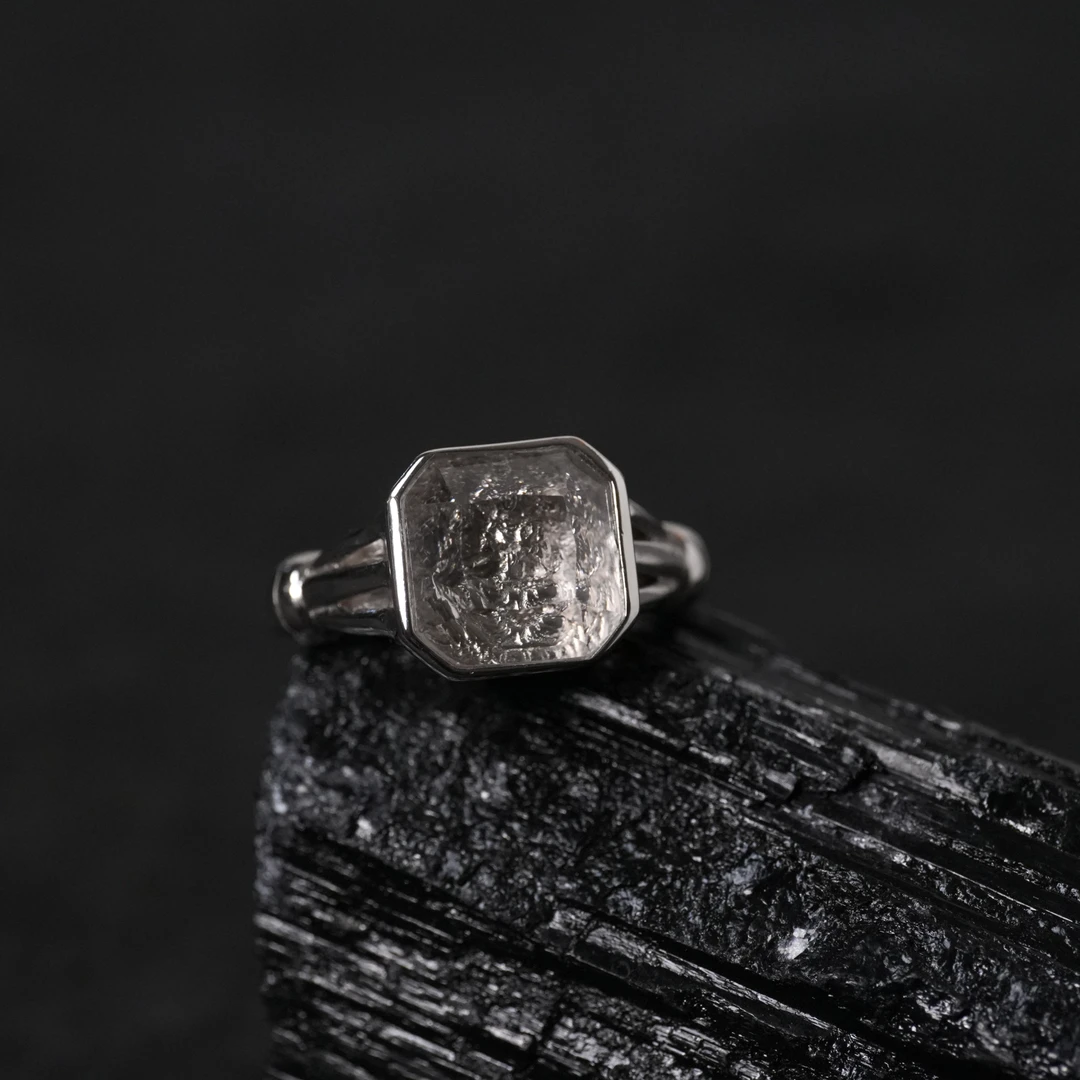 925银戒指 【绿度母戒指】心念感百搭绿度母简约银开口戒 LSR