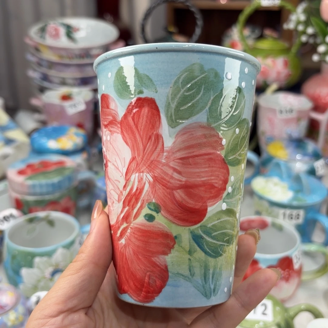 瓷片景德镇手绘高温釉下彩陶瓷茶具