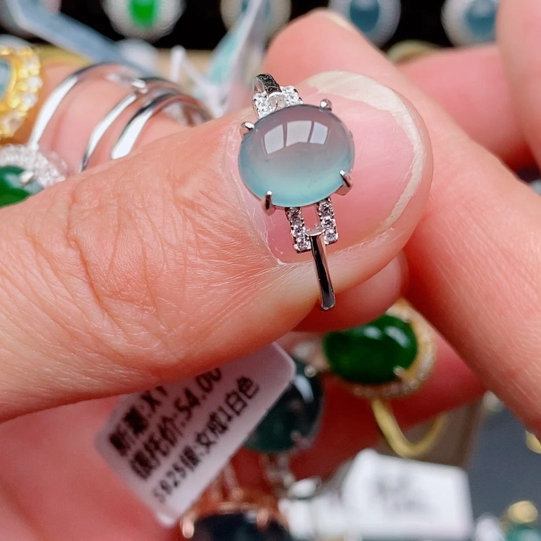 银S925镶嵌戒指翡翠