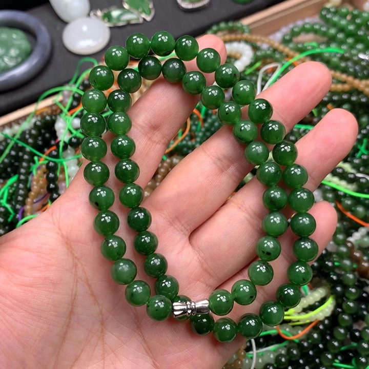 和田玉未镶嵌手链108