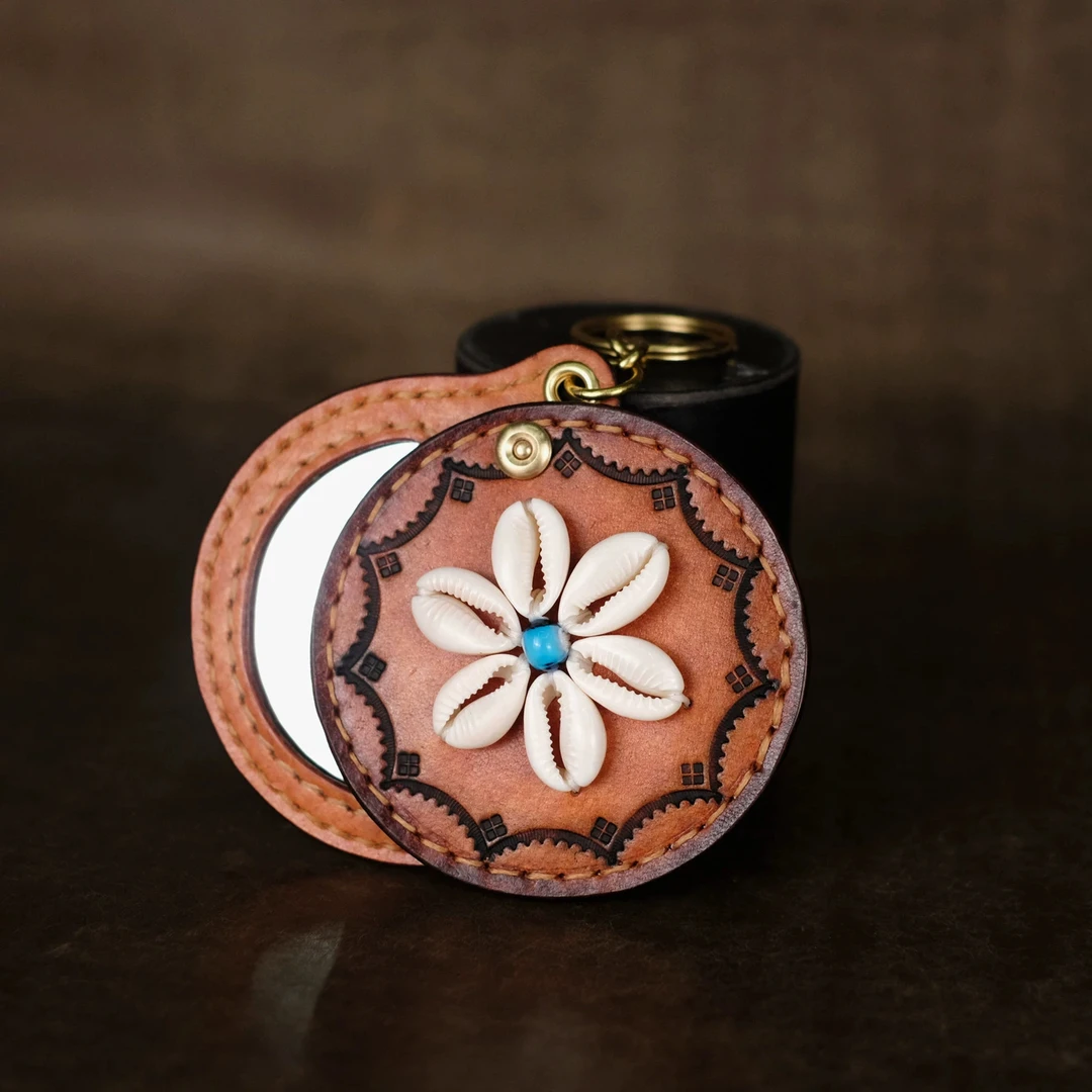 【贝壳镜子挂件】随身小镜子