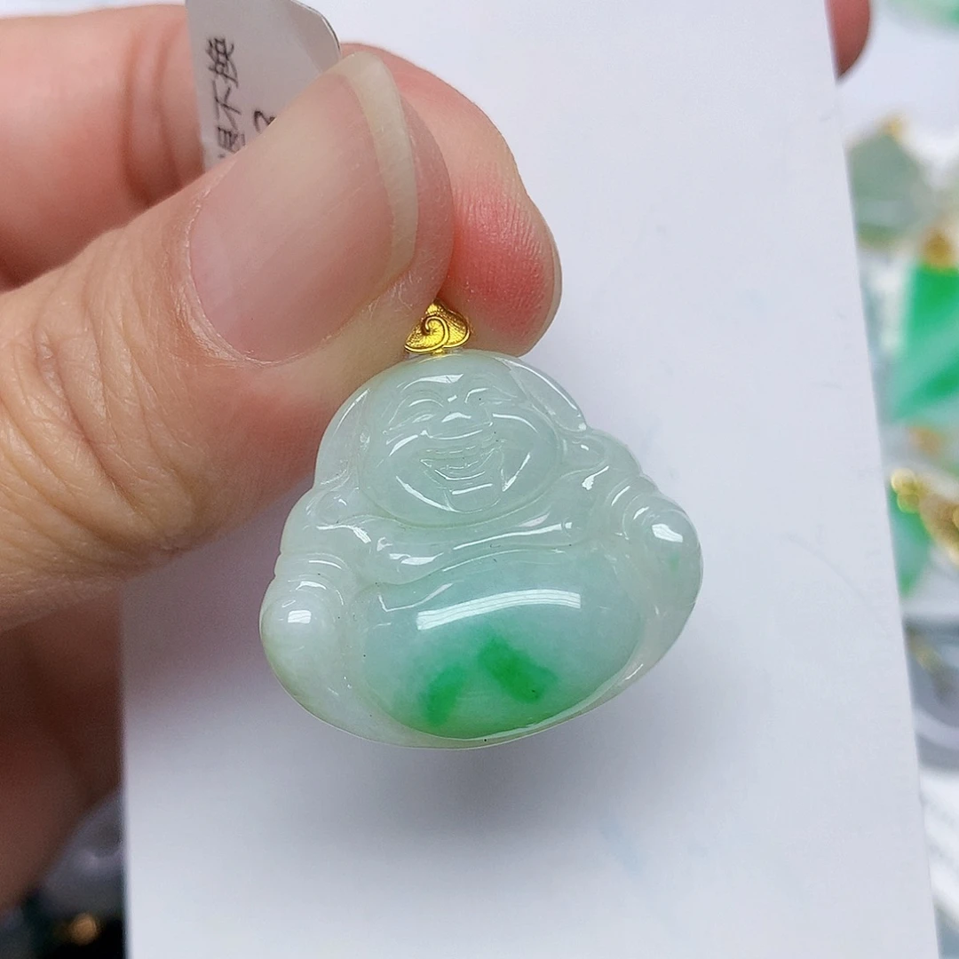 翡翠18K金镶嵌颈饰4677874