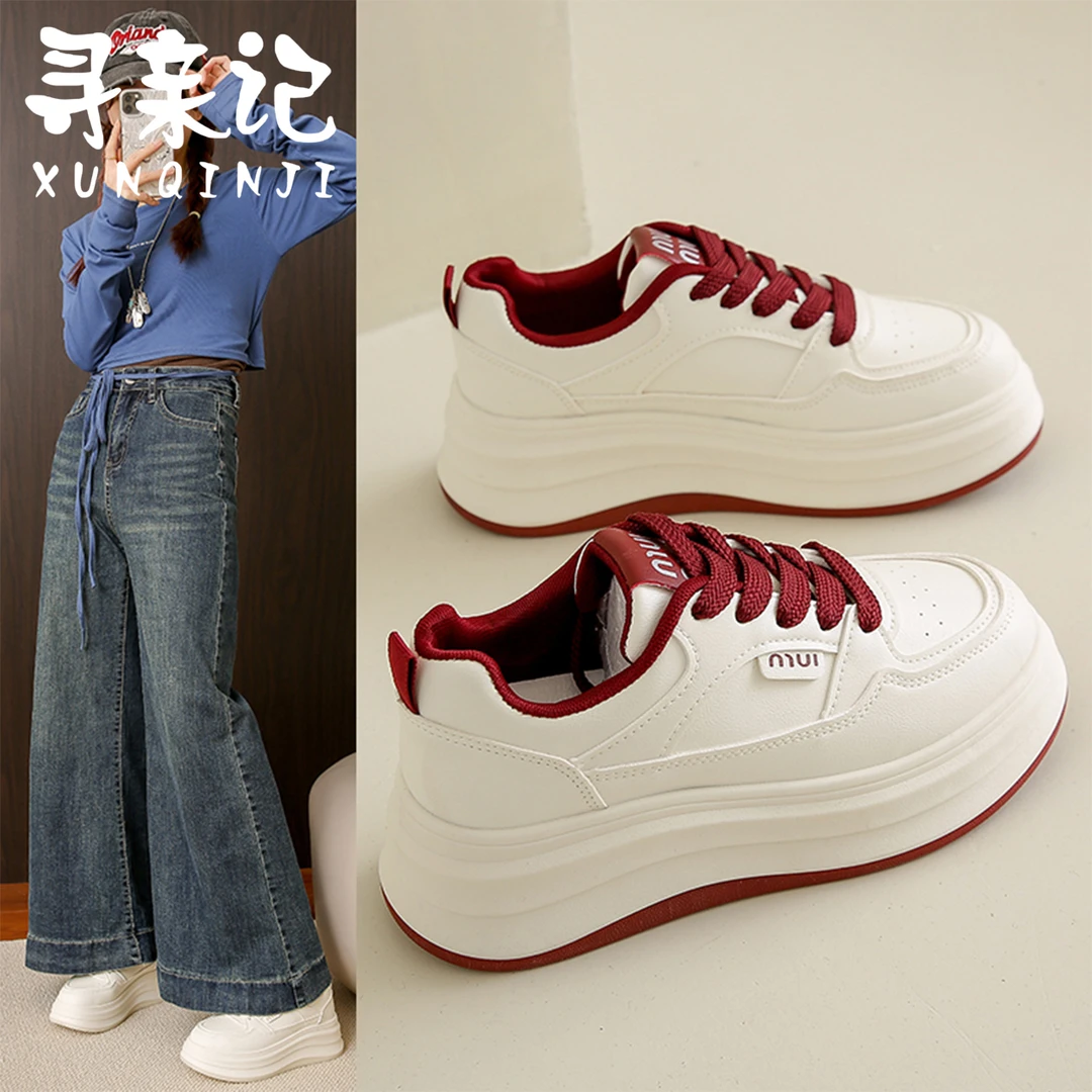 ins韩版小白鞋女潮2025新款厚底百搭时尚女学生运动旅游休闲板鞋