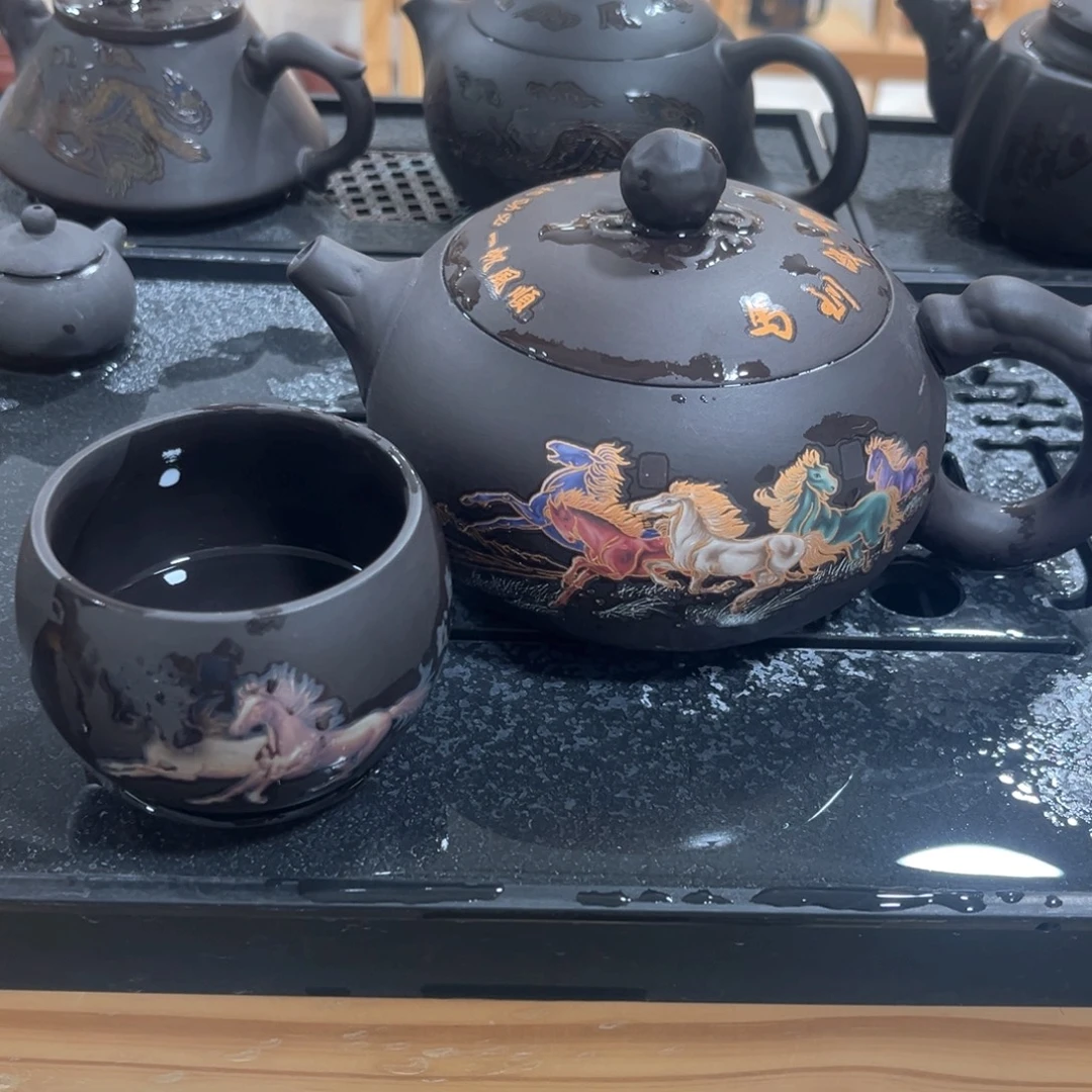 茶壶紫砂一壶4个主人杯