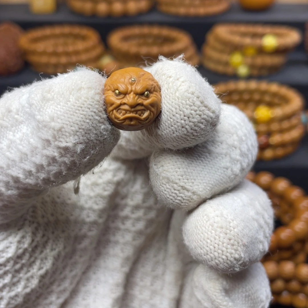 猴头核桃手串我****?瑕疵猴头单颗