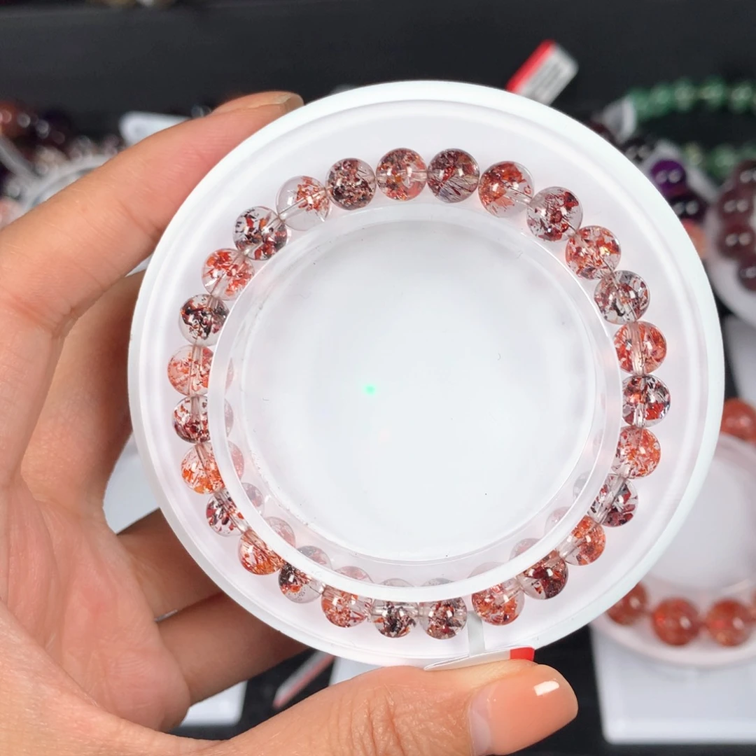 水晶手链未镶嵌稀有金草霉6.8mm