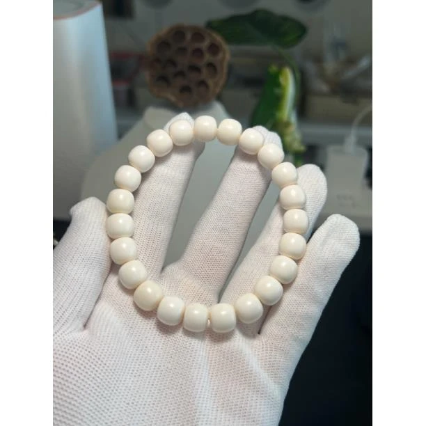 10mm鹿角精工高瓷白，老型桶珠